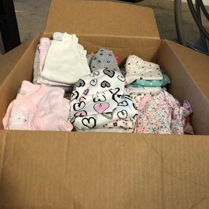 Box of Assorted Baby Girl Clothes